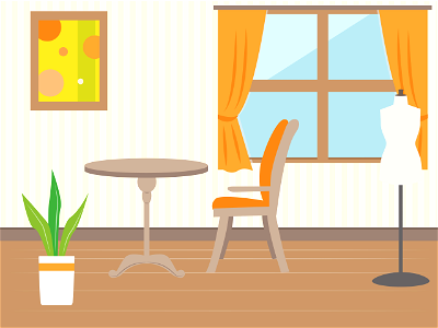 Room interior. Free illustration for personal and commercial use.