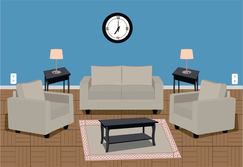 Room interior. Free illustration for personal and commercial use.