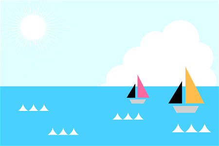 Sailing. Free illustration for personal and commercial use.