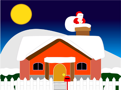 Santa claus coming. Free illustration for personal and commercial use.