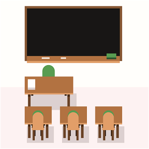 School classroom. Free illustration for personal and commercial use.