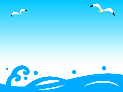 Sea and seagulls. Free illustration for personal and commercial use.