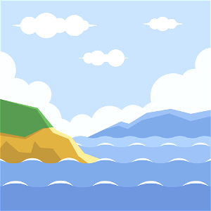 Sea coast. Free illustration for personal and commercial use.