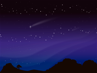 Shooting star. Free illustration for personal and commercial use.