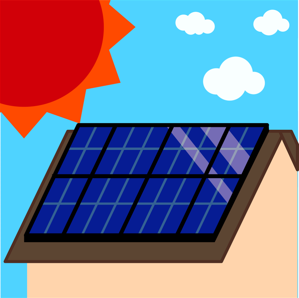 Solar energy panel. Free illustration for personal and commercial use.