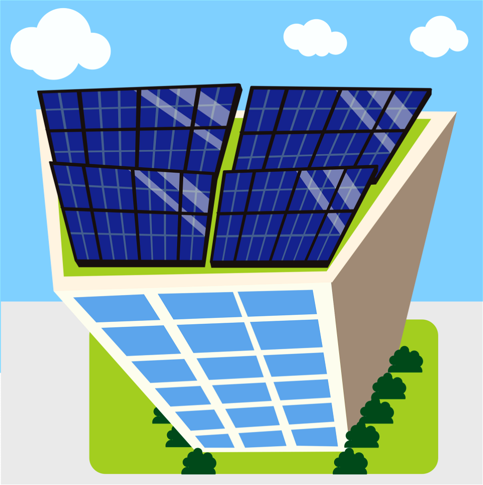 Solar energy panels. Free illustration for personal and commercial use.