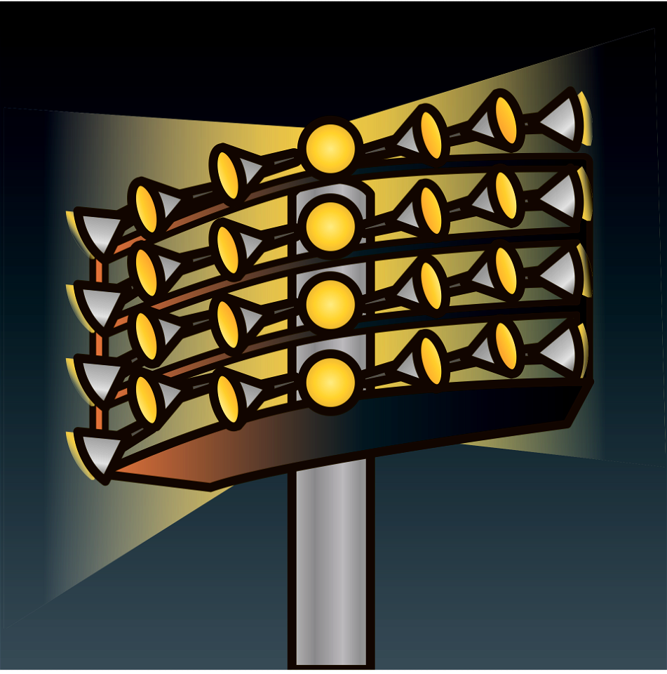 Stadium lighting. Free illustration for personal and commercial use.