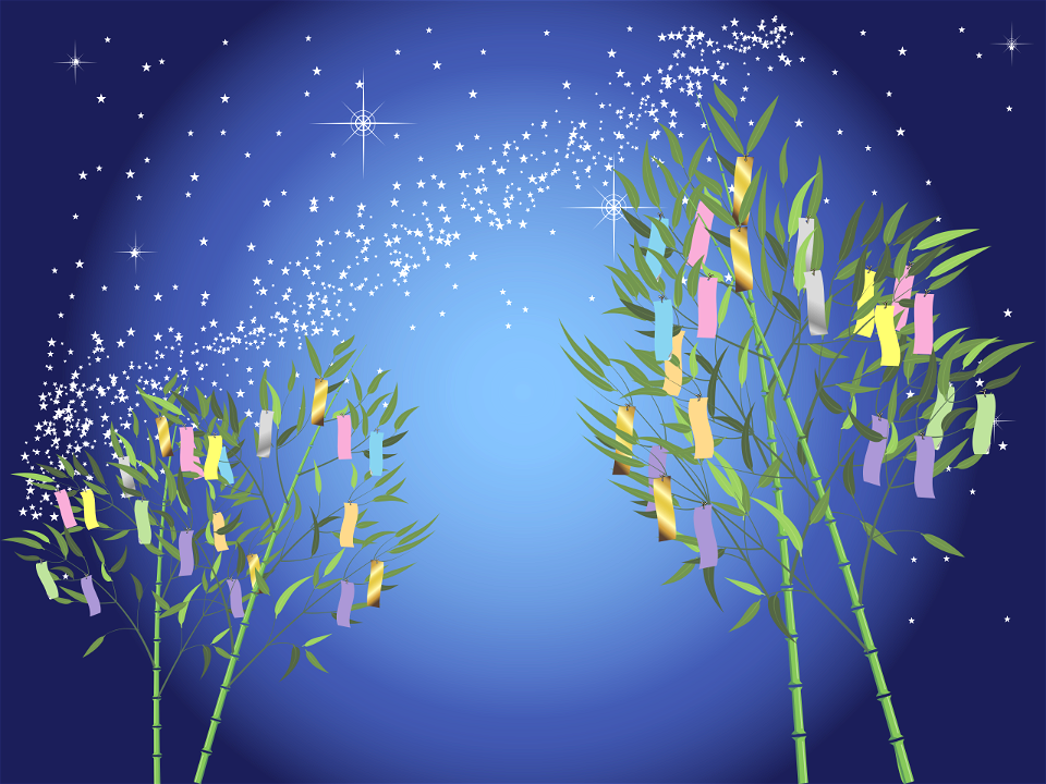 Star festival and milky way. Free illustration for personal and commercial use.
