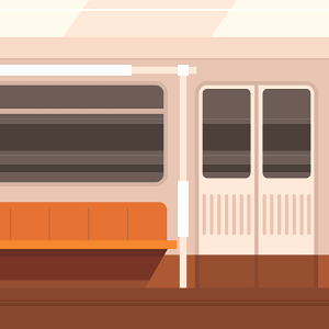 Subway train interior