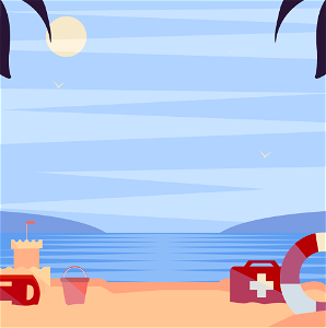 Beach. Free illustration for personal and commercial use.