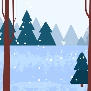 Winter Forest. Free illustration for personal and commercial use.
