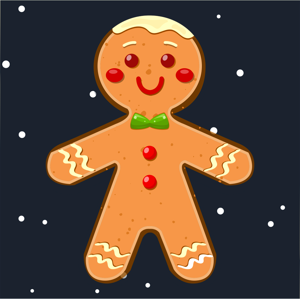 Gingerbread. Free illustration for personal and commercial use.