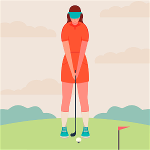 Golfer. Free illustration for personal and commercial use.