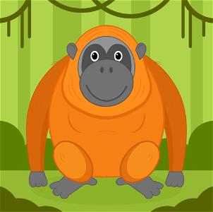 Orangutan. Free illustration for personal and commercial use.