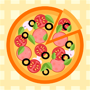 Pizza. Free illustration for personal and commercial use.