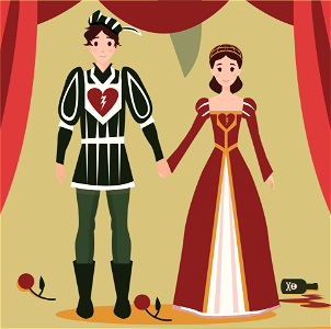 Romeo and Juliet. Free illustration for personal and commercial use.