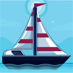 Sailboat. Free illustration for personal and commercial use.