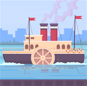 Steamboat. Free illustration for personal and commercial use.