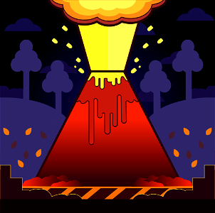 Volcano. Free illustration for personal and commercial use.