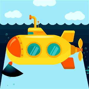 Submarine. Free illustration for personal and commercial use.
