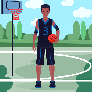 Basketball Player. Free illustration for personal and commercial use.