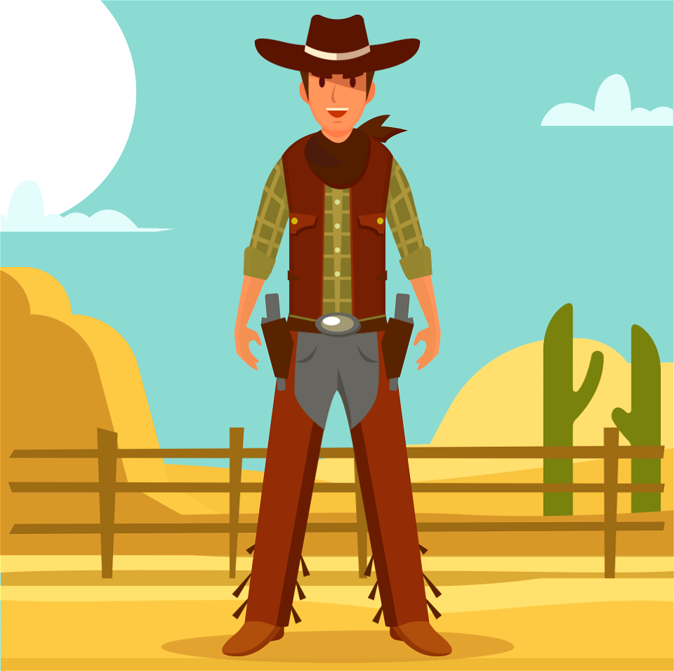 Cowboy. Free illustration for personal and commercial use.