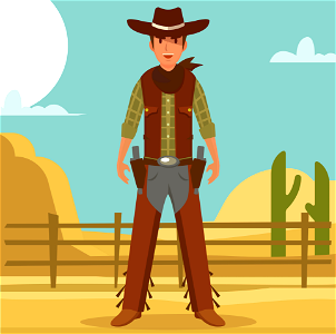 Cowboy. Free illustration for personal and commercial use.