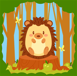 Hedgehog. Free illustration for personal and commercial use.