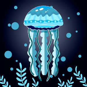 Jellyfish. Free illustration for personal and commercial use.