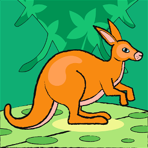 Kangaroo. Free illustration for personal and commercial use.