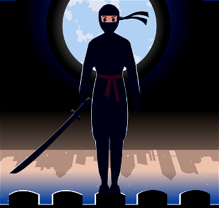 Ninja. Free illustration for personal and commercial use.
