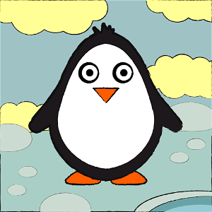 Penguin. Free illustration for personal and commercial use.
