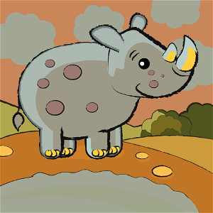 Rhinoceros. Free illustration for personal and commercial use.
