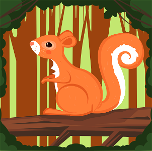 Squirell. Free illustration for personal and commercial use.