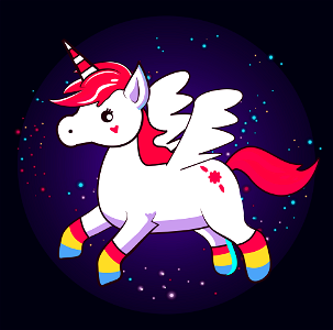 Unicorn. Free illustration for personal and commercial use.
