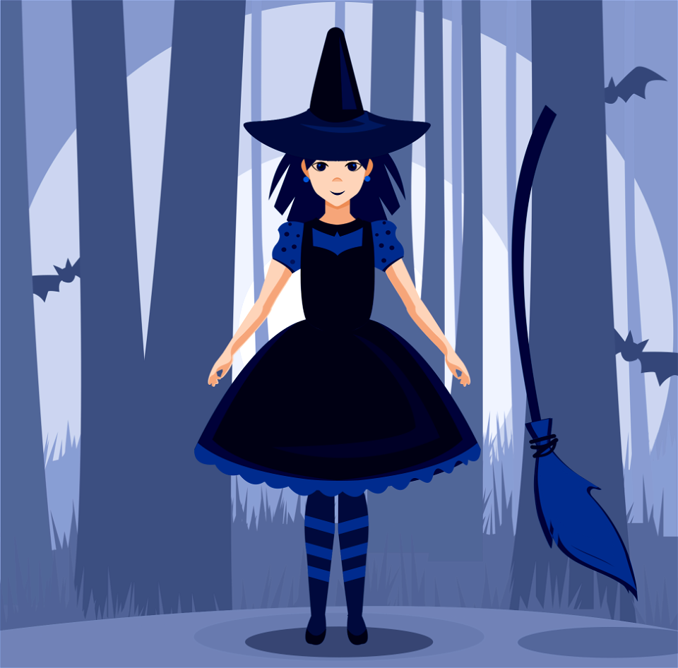 Witch. Free illustration for personal and commercial use.