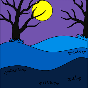 Night hills background. Free illustration for personal and commercial use.