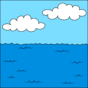 Ocean background. Free illustration for personal and commercial use.