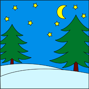 Winter forest background. Free illustration for personal and commercial use.