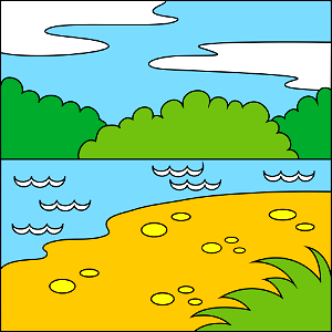 Coast background. Free illustration for personal and commercial use.