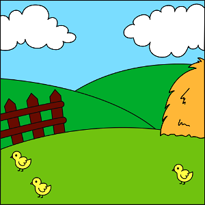 Farm background. Free illustration for personal and commercial use.