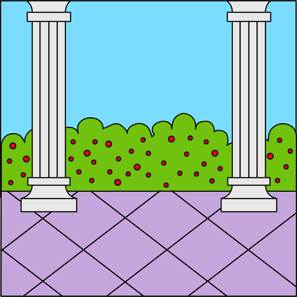 Garden background. Free illustration for personal and commercial use.