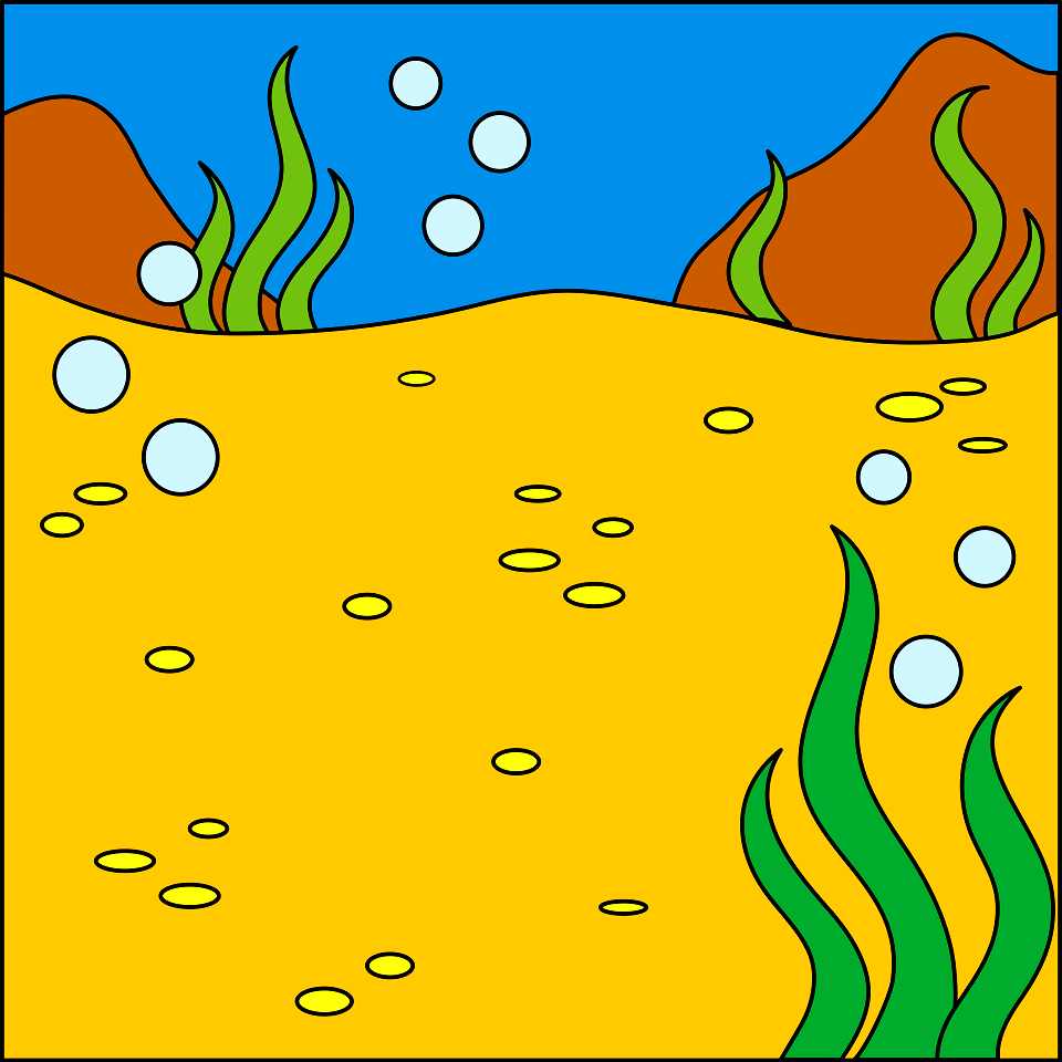 Seabed background. Free illustration for personal and commercial use.