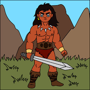 Barbarian. Free illustration for personal and commercial use.