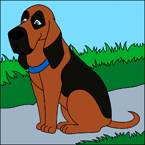 Bloodhound. Free illustration for personal and commercial use.