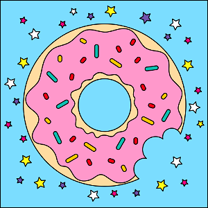 Donut. Free illustration for personal and commercial use.