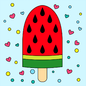Fruit icecream. Free illustration for personal and commercial use.