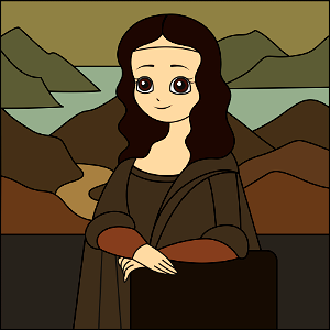 Mona lisa. Free illustration for personal and commercial use.