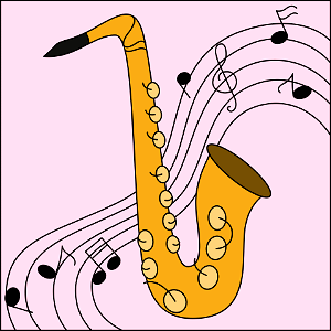 Saxophone. Free illustration for personal and commercial use.