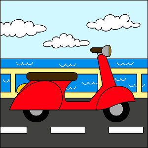 Scooter. Free illustration for personal and commercial use.